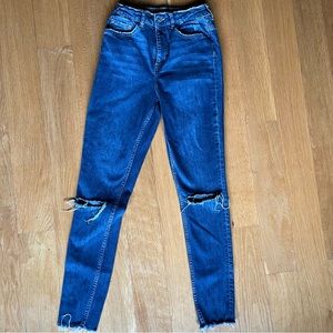 H&M high waisted ripped skinny jeans